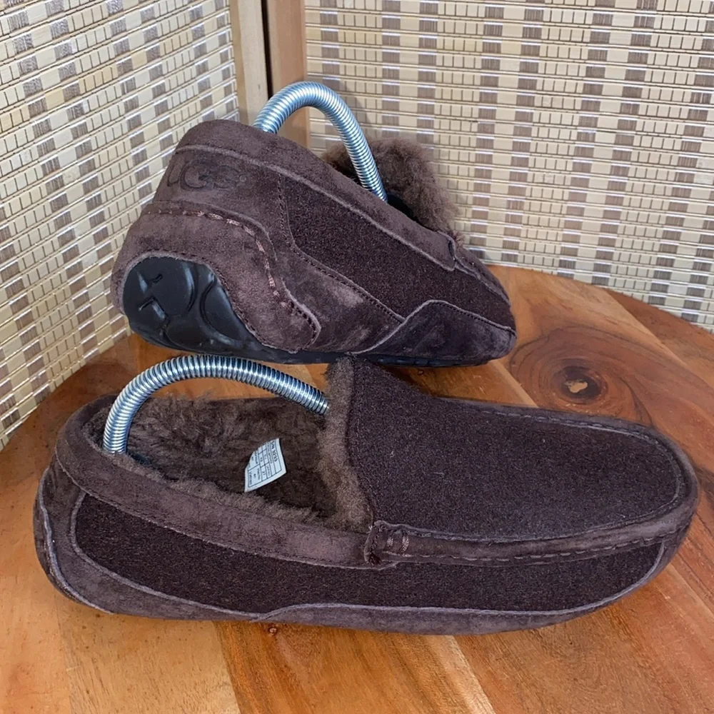 Ugg Men’s Ascot Moc Toe Slippers Size 9 - Picture 4 of 8